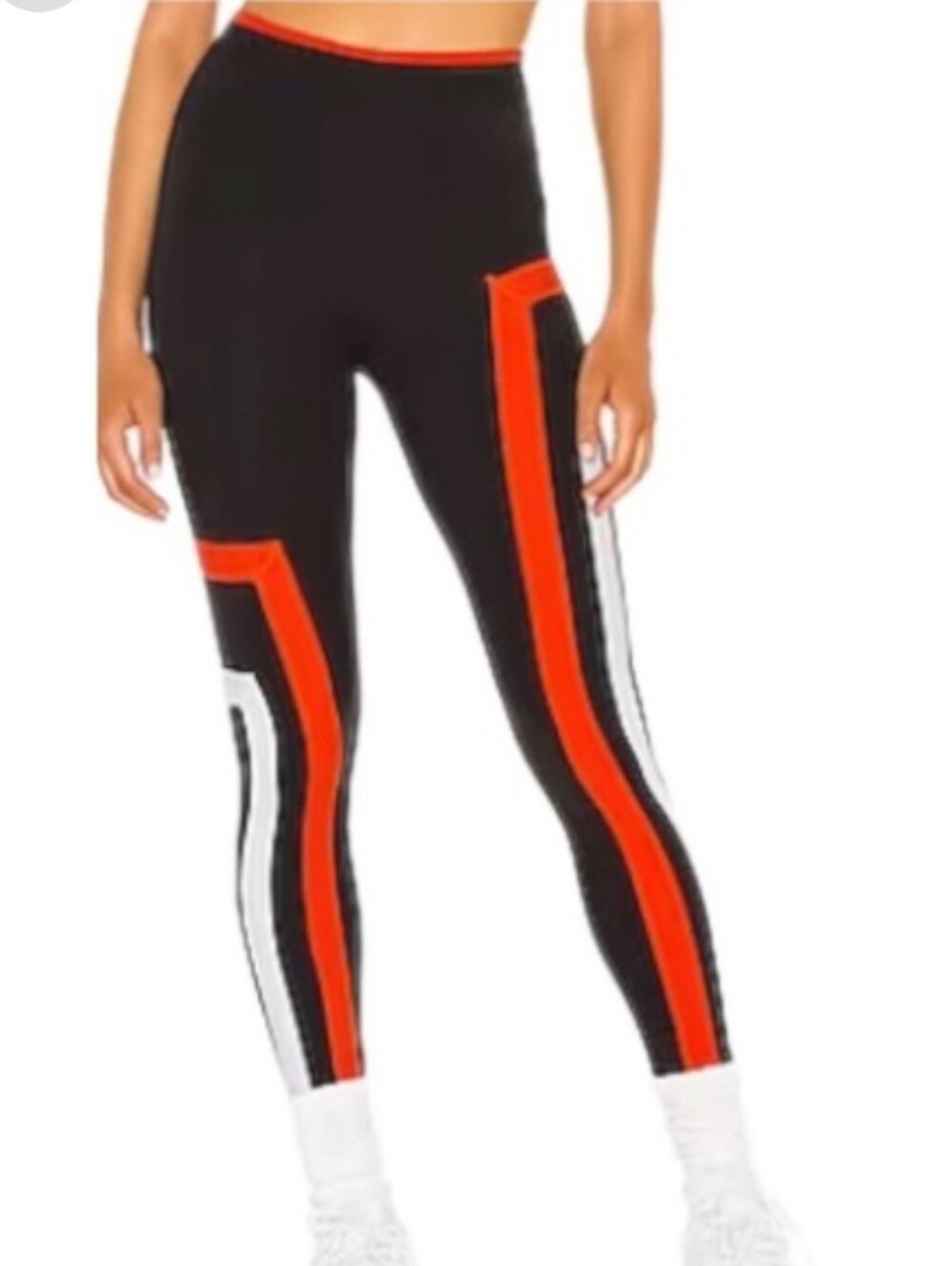 Free People Movement Striped Black Joggers Track Pants Leggings Medium